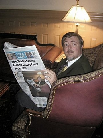 Chris Walden Caught Reading Today's Paper Yesterday!